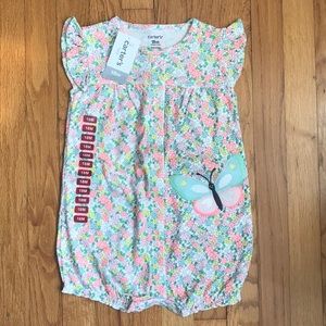 NWT - 18 month - Carter’s Floral Girls romper